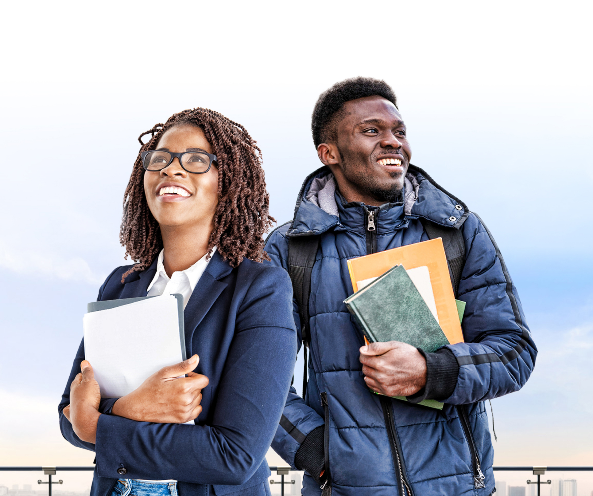 lady and guy smiling studying and working abroad vpl